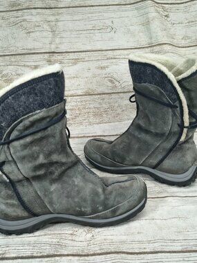 Patagonia Attlee Suede Winter Boots - Women's Size 9.5 (EU 40.5) - Forge Grey -